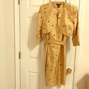 Gold dress with Polka Dots